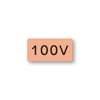 配管ステッカー　100V(小)【10枚1組】